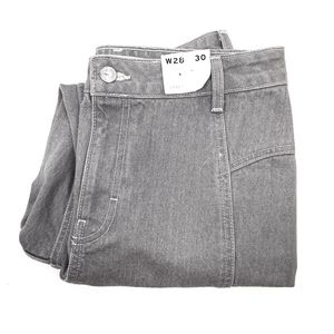 NWT Topshop Gray Wash Mom Jeans